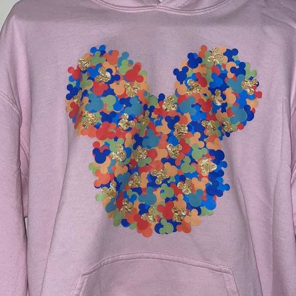 Disney Mickey Mouse Pullover Hoodie Sweatshirt Women's Large - Picture 2 of 4
